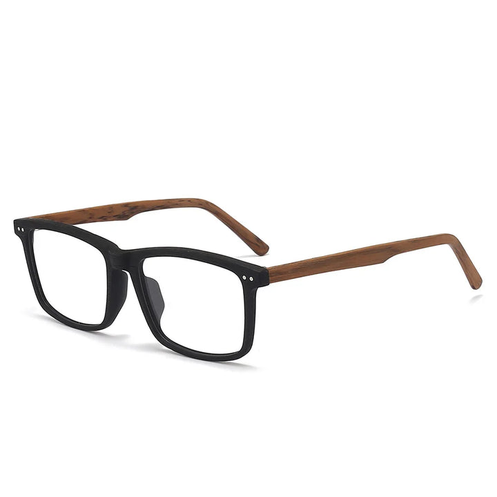 Momoja Unisex Full Rim Square Acetate Titanium Eyeglasses 78080
