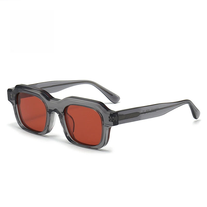Black Mask Men's Full Rim Square Acetate Sunglasses 402450 Sunglasses Black Mask C8 As Shown 