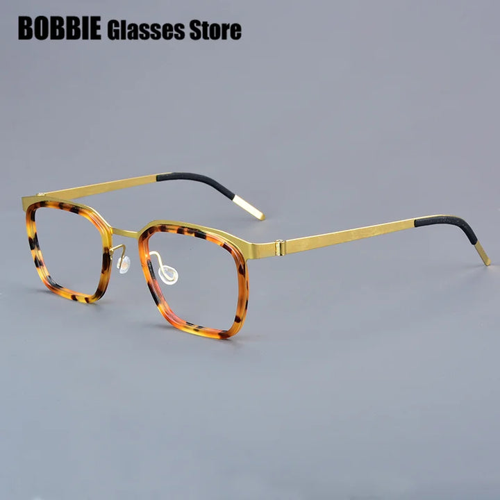 Bobbie Women's Full Rim Square Titanium Acetate Eyeglasses 976569