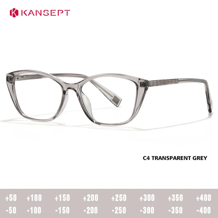 Kansept Women's Full Rim Square Tr 90 Alloy Reading Glasses 27020