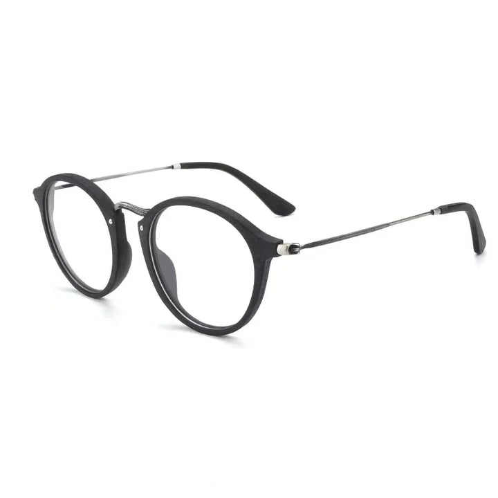 Hdcrafter Unisex Full Rim Round Acetate Titanium Frames 141210 — view 5 | Hdcrafter Eyeglasses at FuzWeb