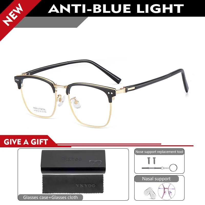 Vicky Unisex Full Rim Square Alloy Acetate Reading Glasses 8012 Reading Glasses Vicky -100 8012-C1