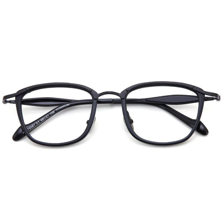 Muzz Unisex Full Rim Square Titanium Eyeglasses 6061 Full Rim Muzz C1  