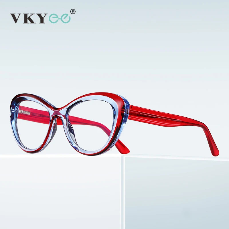 Vicky Women's Full Rim Oval Cat Eye Tr 90 Alloy Reading Glasses 2173 Reading Glasses Vicky   