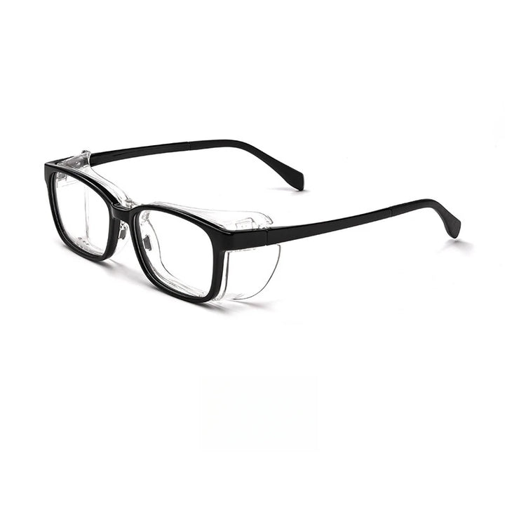 Yimaruili Unisex Full Rim Square Tr 90 Polycarbonate Eyeglasses Y9103 Anti Dust Full Rim Yimaruili Eyeglasses Black  