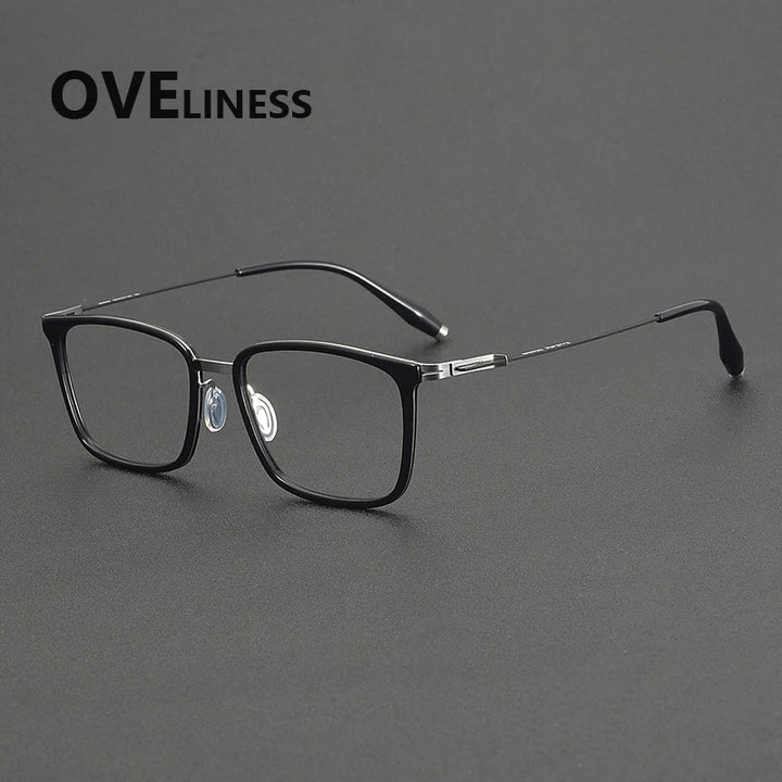 Oveliness Unisex Full Rim Square Titanium Acetate Eyeglasses 22502