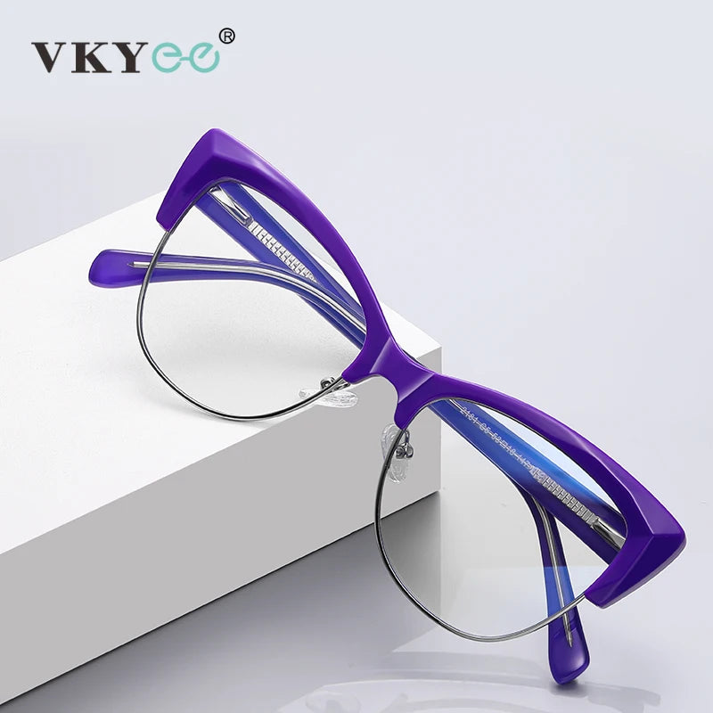 Vicky Women's Full Rim Cat Eye Tr 90 Titanium Reading Glasses 2181 Reading Glasses Vicky   