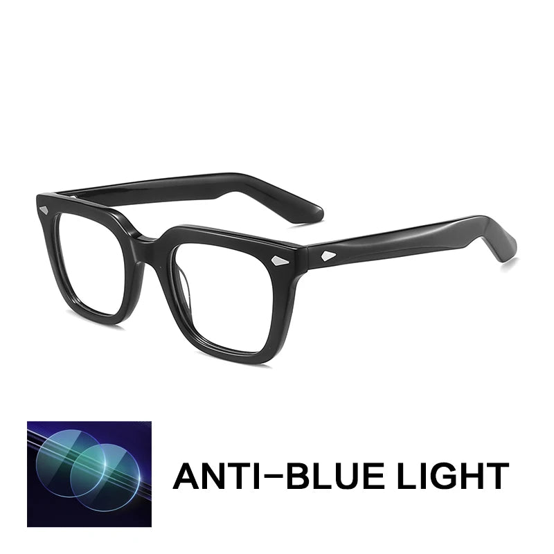 Gatenac Unisex Full Rim Square Brow Line Acetate Reading Glasses G91066