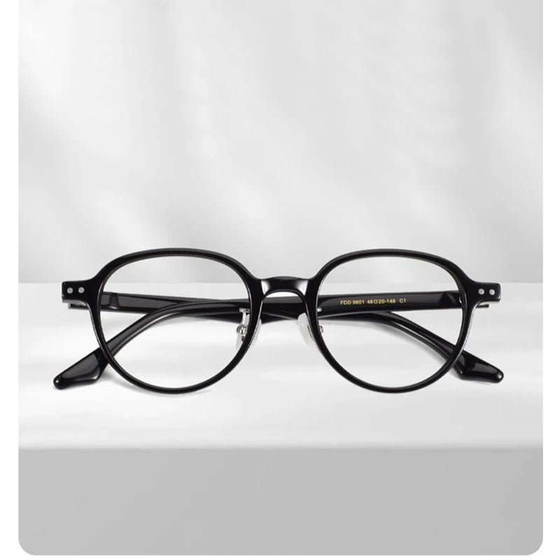 Black Mask Women's Full Rim Oval Round Acetate Eyeglasses 369801