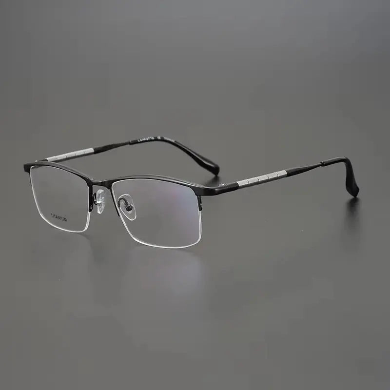 Bobbie 611900 Men’s 145mm Full Rim Square Titanium Frames FuzWeb