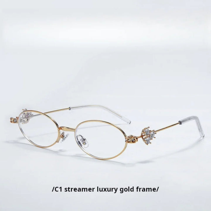 Momoja Unisex Full Rim Oval Titanium Alloy Tr 90 Eyeglasses 30913