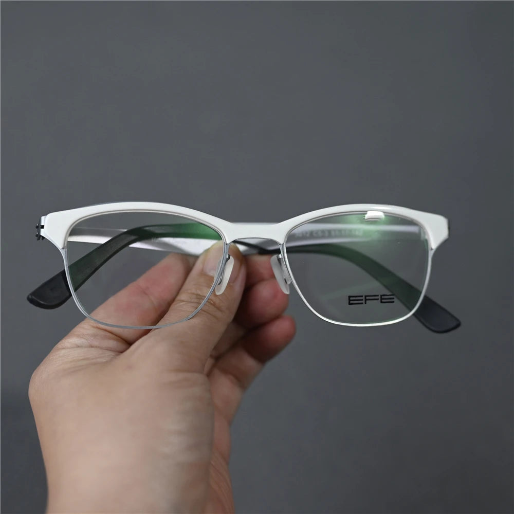 Cubojue Unisex Full Rim Square Screwless Alloy Reading Glasses 14020 Reading Glasses Cubojue +400 WHITE