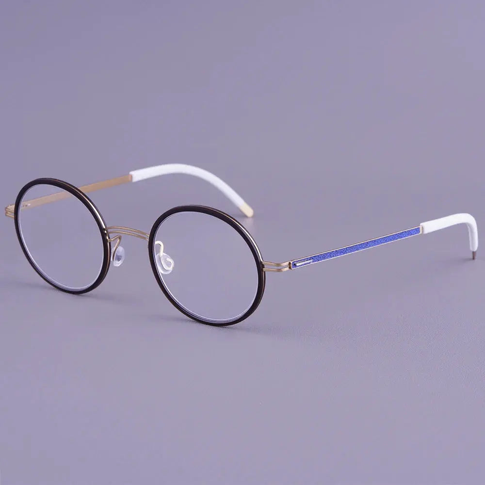 Bobbie 471561 Women’s 136mm Full Rim Round Titanium Frames FuzWeb