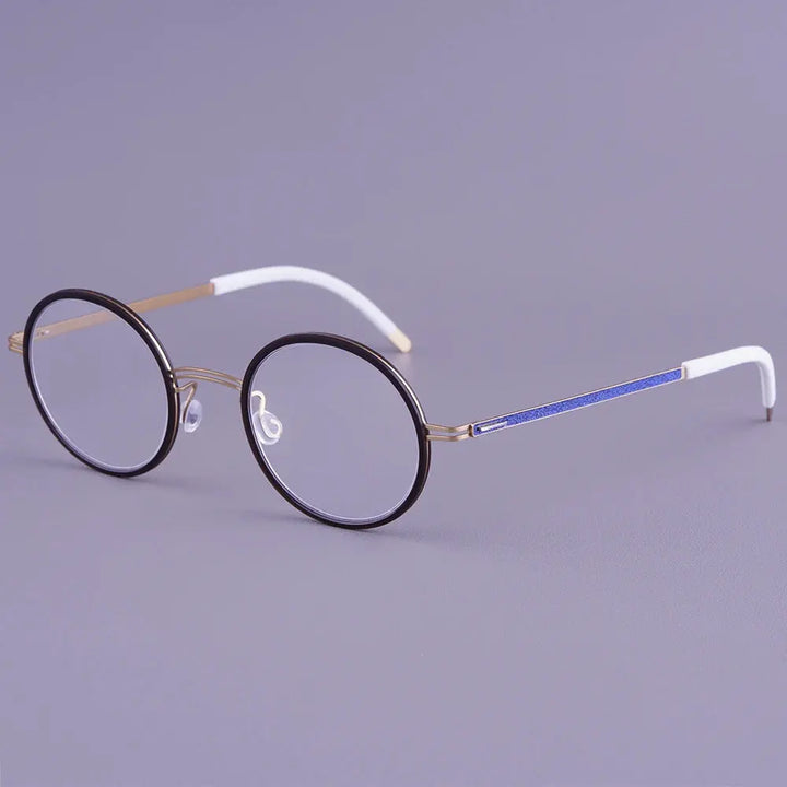 Bobbie 471561 Women’s 136mm Full Rim Round Titanium Frames FuzWeb
