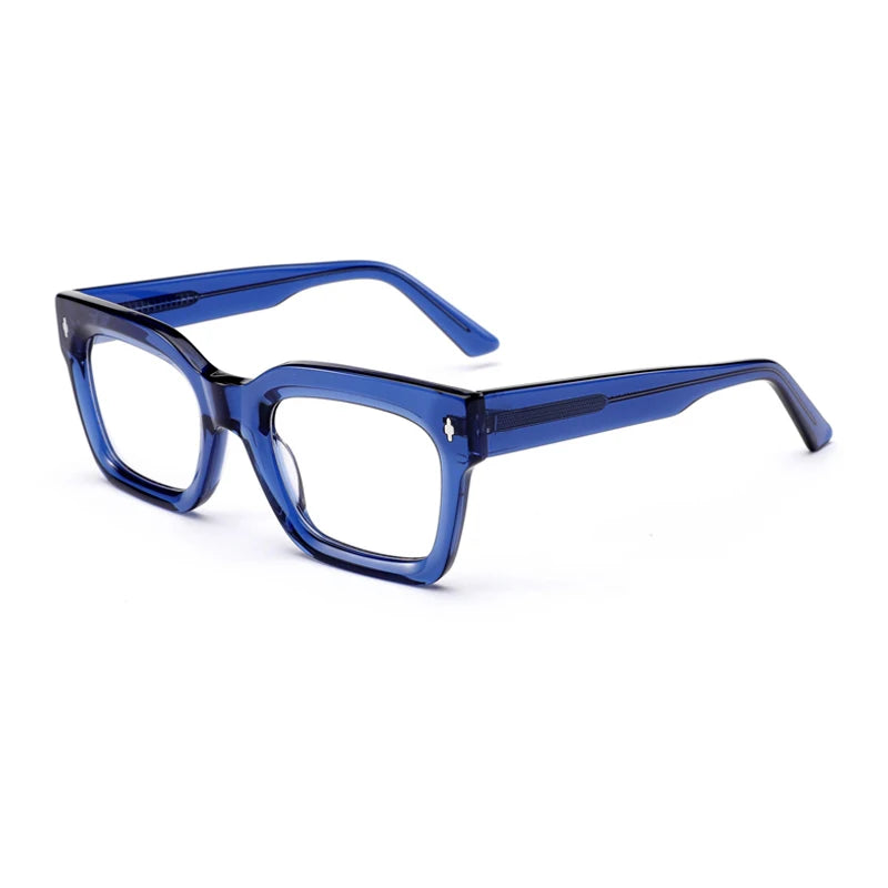 Gatenac Unisex Full Rim Square Acetate Eyeglasses gxyj-1180 Full Rim Gatenac Blue  