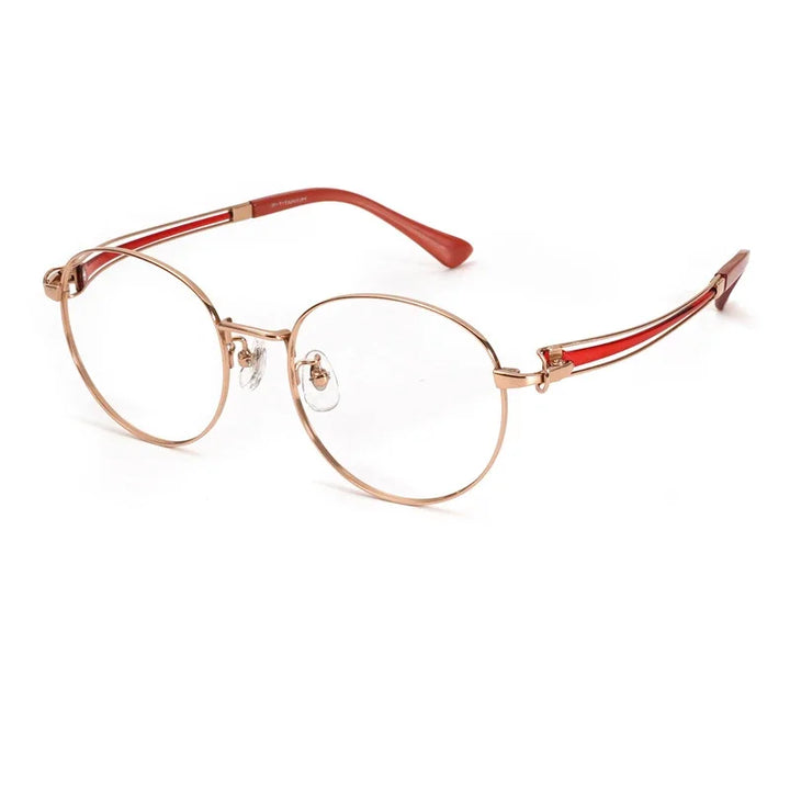 Aror Unisex Full Rim Round Titanium Eyeglasses 95235