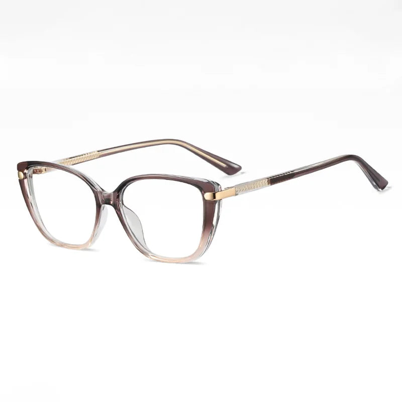Ralferty Women's Full Rim Square Tr 90 Cp Alloy Eyeglasses 82278