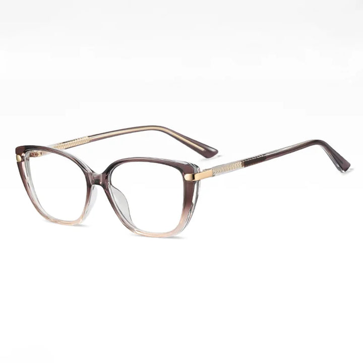Ralferty Women's Full Rim Square Tr 90 Cp Alloy Eyeglasses 82278