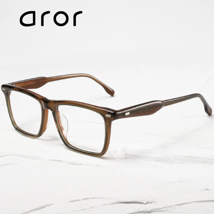 Aror Unisex Full Rim Square Brow Line Acetate Eyeglasses 94831