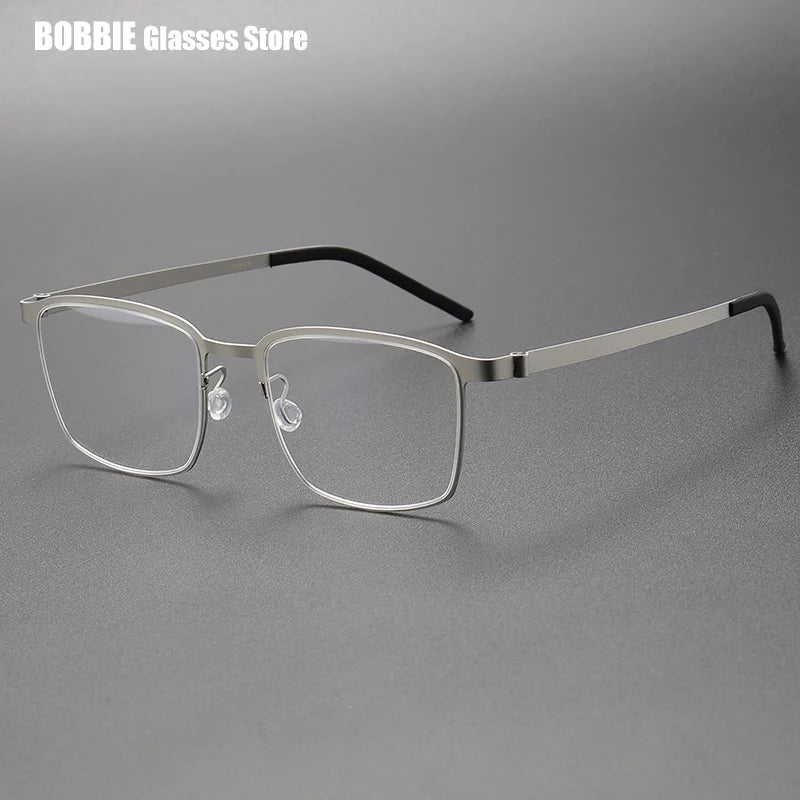 Bobbie Unisex Full Rim Square Screwless Titanium Eyeglasses 961967