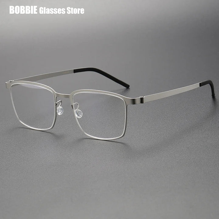 Bobbie Unisex Full Rim Square Screwless Titanium Eyeglasses 961967