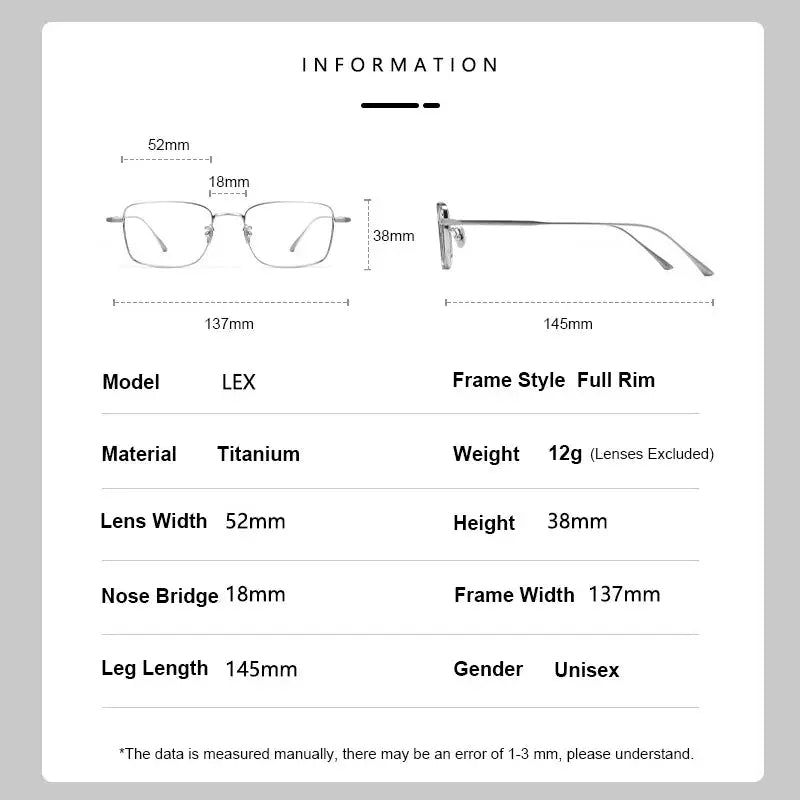 Gmei 385218 Women's Full Rim Polygon Square Titanium Frames FuzWeb