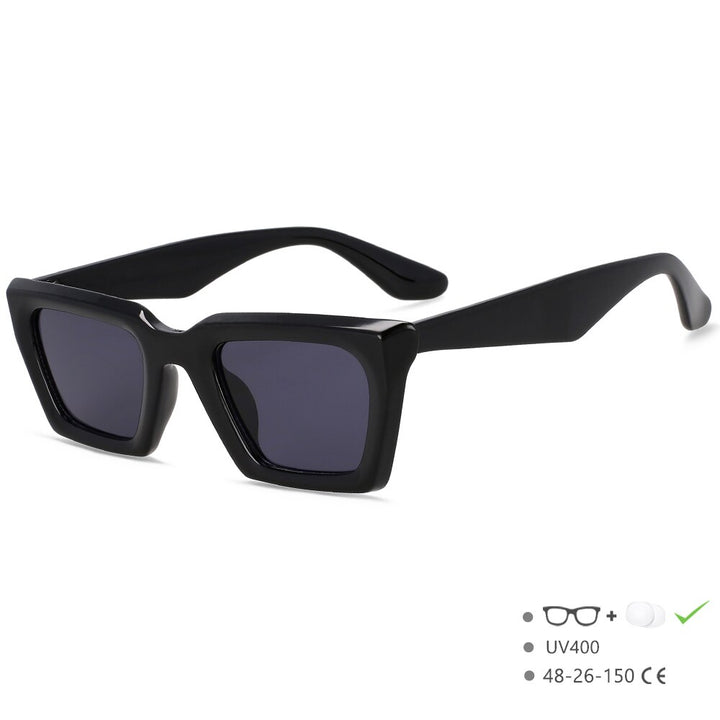 CCSpace Unisex Full Rim Square Cat Eye Tr 90 Eyeglasses 55871 Full Rim CCspace Black China 