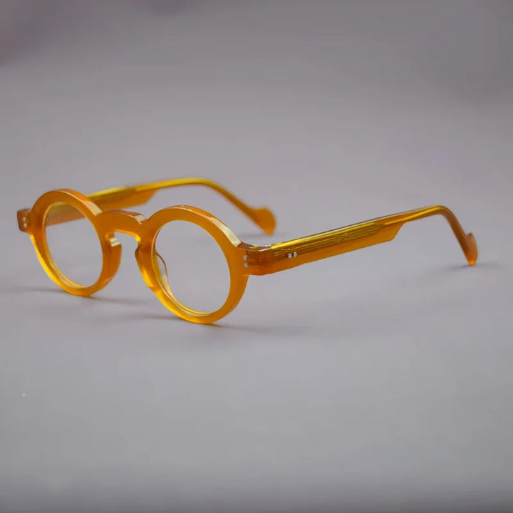 Hewei Women's Full Rim Round Thick Acetate Temple Eyeglasses 23118