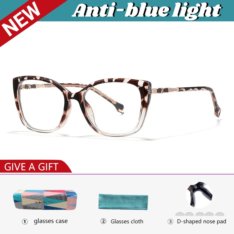 Vicky Women's Full Rim Cat Eye Tr 90 Alloy Reading Glasses 327004