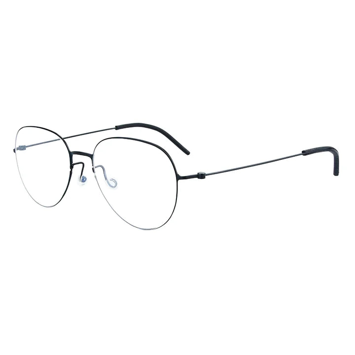 Bobbie Women's Full Rim Round Oval Screwless Titanium Eyeglasses 365512