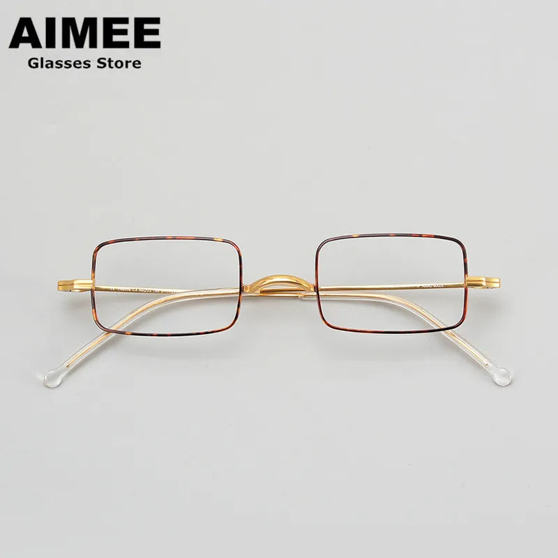 Aimee Unisex Full Rim Small Square Titanium Eyeglasses 88083 Full Rim Aimee   