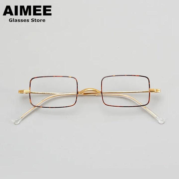 Aimee Unisex Full Rim Small Square Titanium Eyeglasses 88083 Full Rim Aimee   