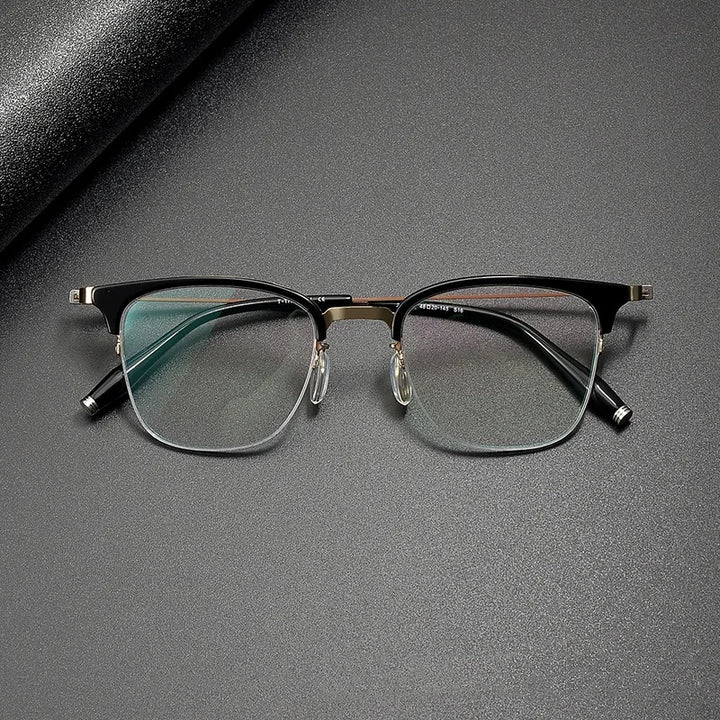 Chashma Ochki Women's Full Rim Square Acetate Titanium Eyeglasses 802506