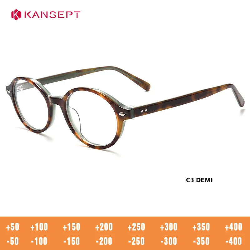 Kansept Women's Full Rim Oval Acetate Alloy Reading Glasses 781167