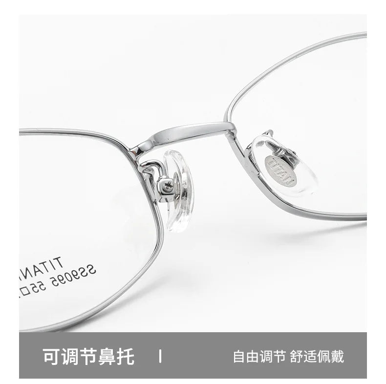 Gmei Optical SS9095 women's oval titanium prescription eyeglasses — view 6