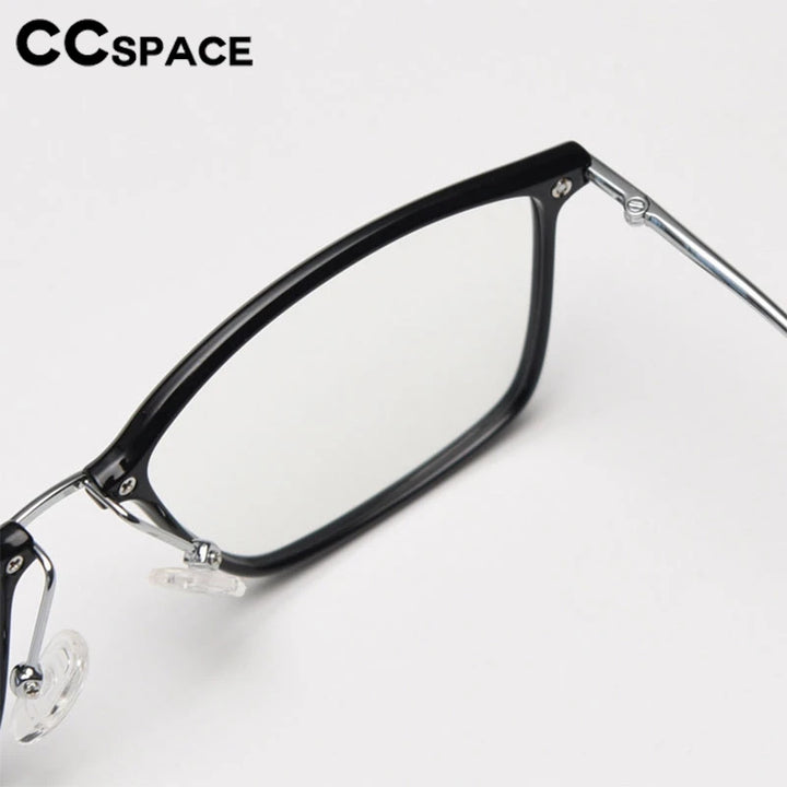 CCspace Women's Full Rim Small Square Tr 90 Titanium Eyeglasses 301814 Full Rim CCspace   