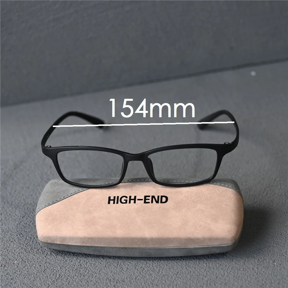 Cubojue Unisex Full Rim Big Square Tr 90 Titanium Reading Glasses 15353 Reading Glasses Cubojue anti blue light 0 matte black