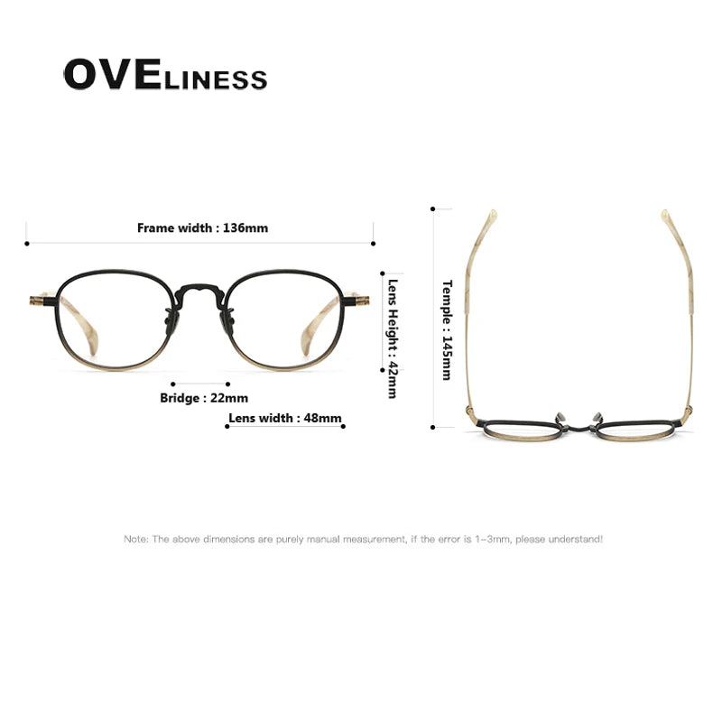 Oveliness Women's Full Rim Oval Square Titanium Eyeglasses 380866