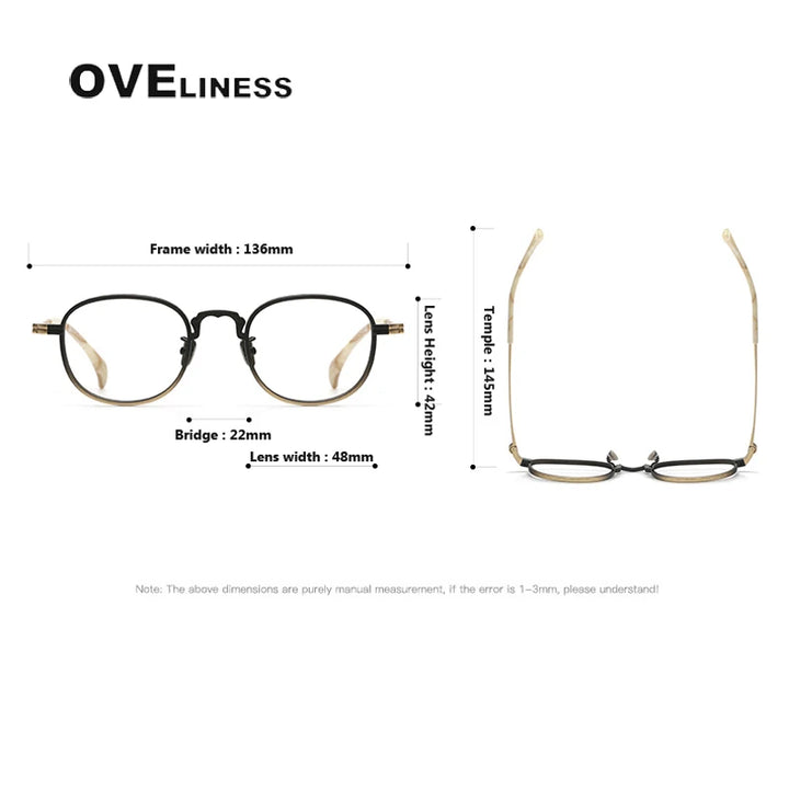 Oveliness Women's Full Rim Oval Square Titanium Eyeglasses 380866
