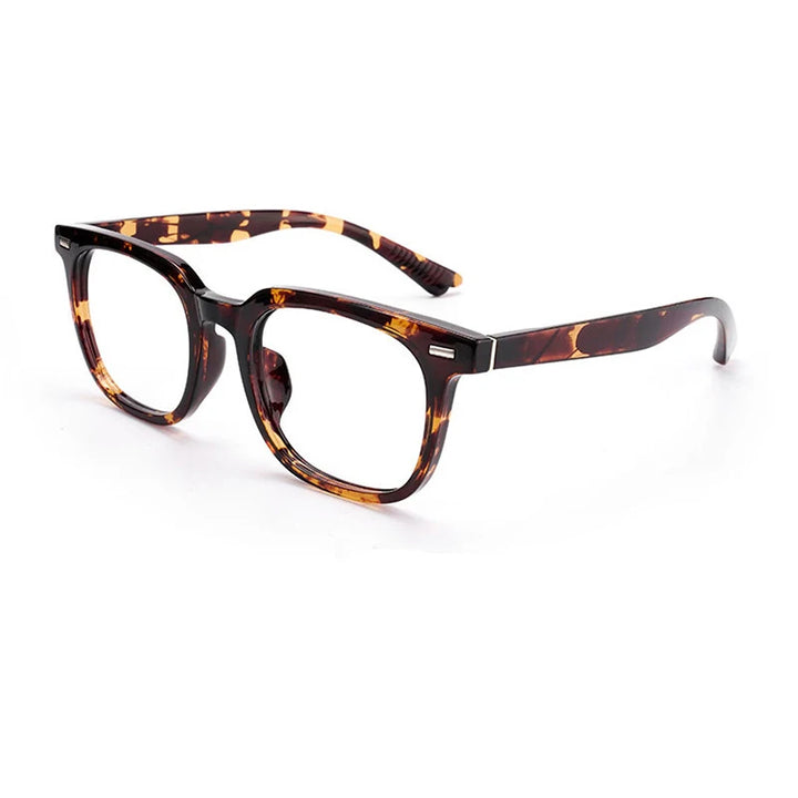 KatKani Unisex Full Rim Square Acetate Tr 90 Eyeglasses 4352 Full Rim KatKani Eyeglasses Tortoiseshell  