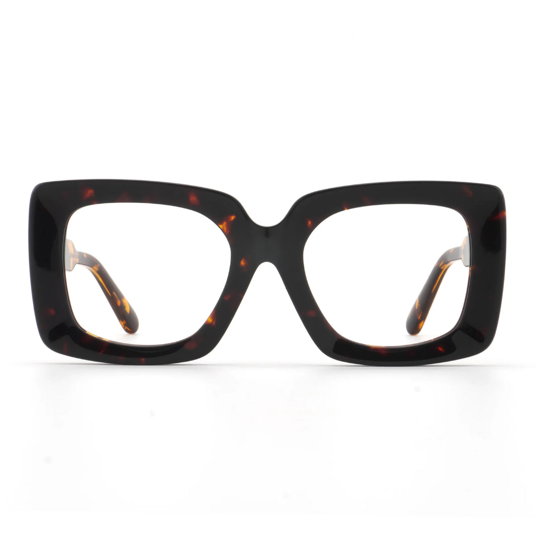 Hewei Unisex Full Rim Square Thick Acetate Eyeglasses 295140