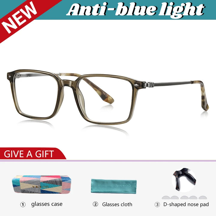 Vicky Women's Full Rim Square Tr 90 Alloy Reading Glasses 77238