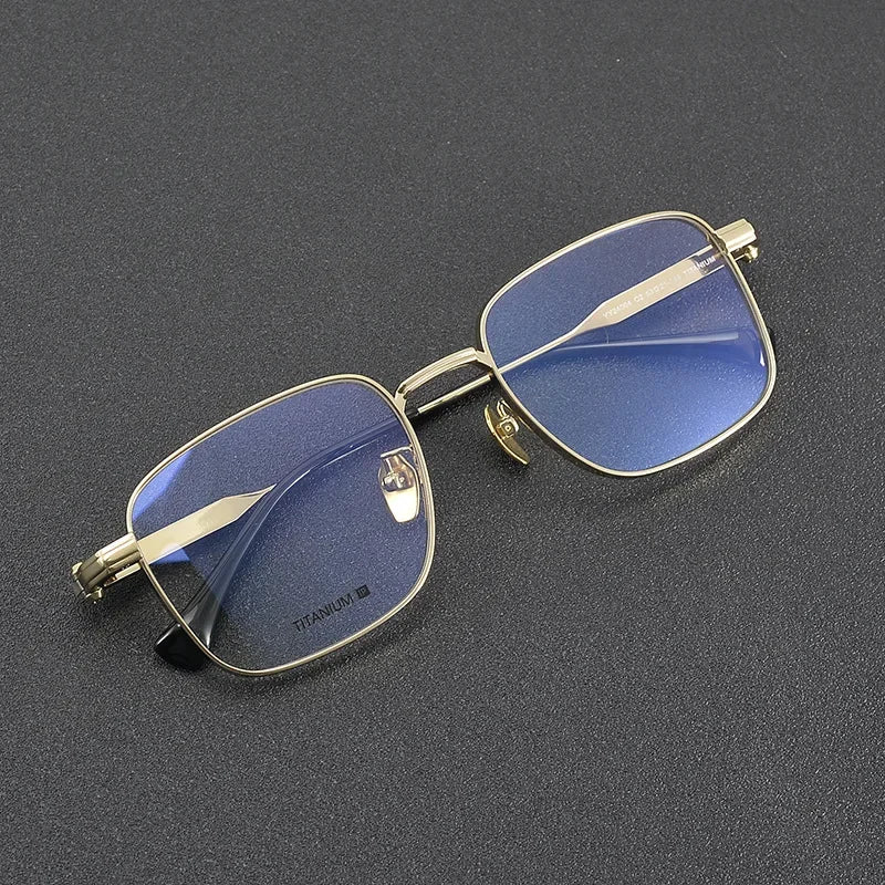 Hewei Unisex Full Rim Square Titanium Eyeglasses 824004 Full Rim Hewei