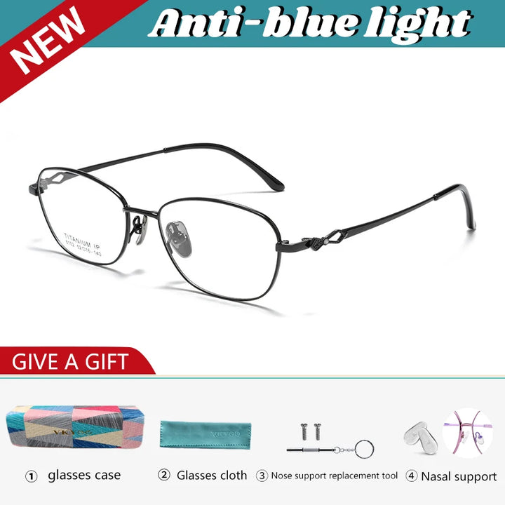 Vicky Women's Full Rim Square Oval Alloy Reading Glasses 81024