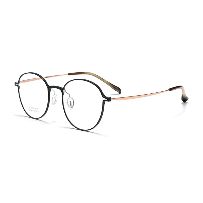 Gmei Optical 99814ZM women's round alloy prescription eyeglasses