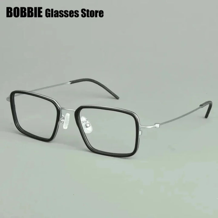 Bobbie Unisex Full Rim Big Square Titanium Acetate Eyeglasses 975013