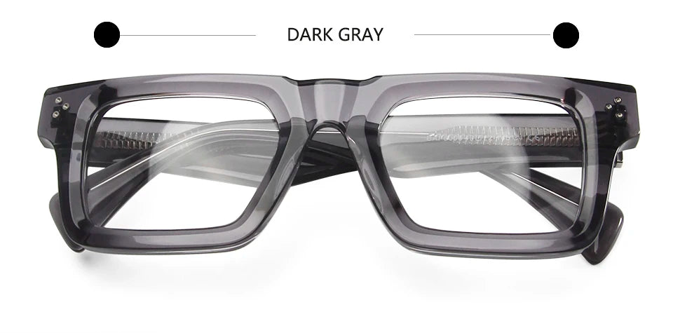 Esnbie Unisex Full Rim Square Brow Line Thick Acetate Eyeglasses 236006