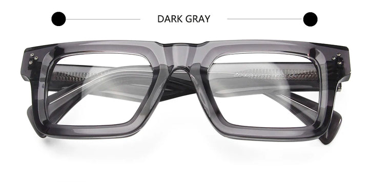 Esnbie Unisex Full Rim Square Brow Line Thick Acetate Eyeglasses 236006