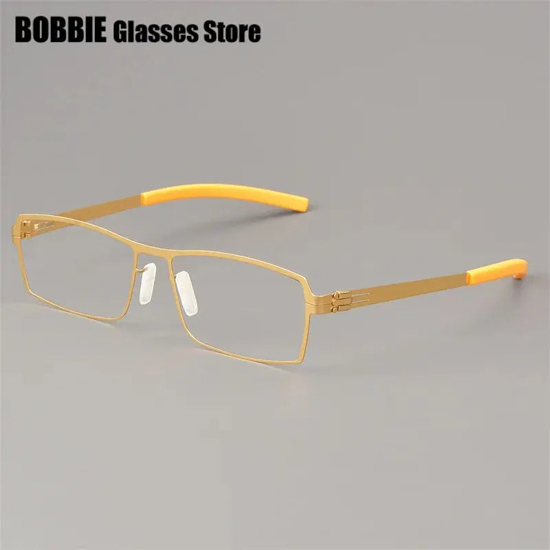 Bobbie Full Rim 508500 Unisex Square Stainless Steel Screwless Frames FuzWeb