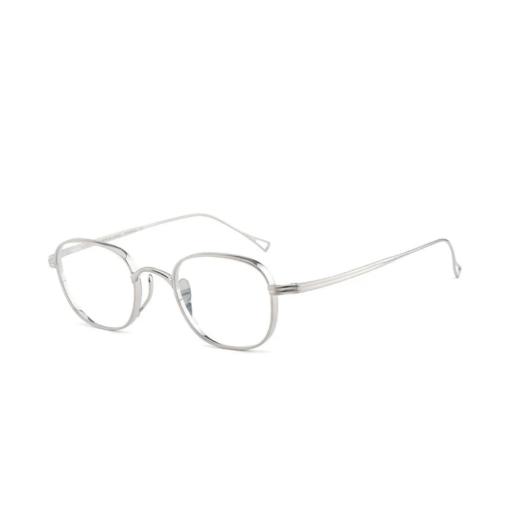 Bobbie Unisex Full Rim Small Square Titanium Eyeglasses 611439